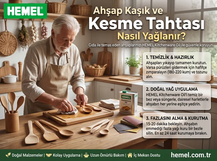 Ahşap Kaşık ve Kesme Tahtası Nasıl Yağlanır?