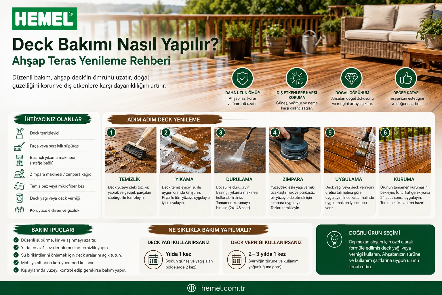 Deck Bakımı Nasıl Yapılır? Ahşap Teras Yenileme Rehberi