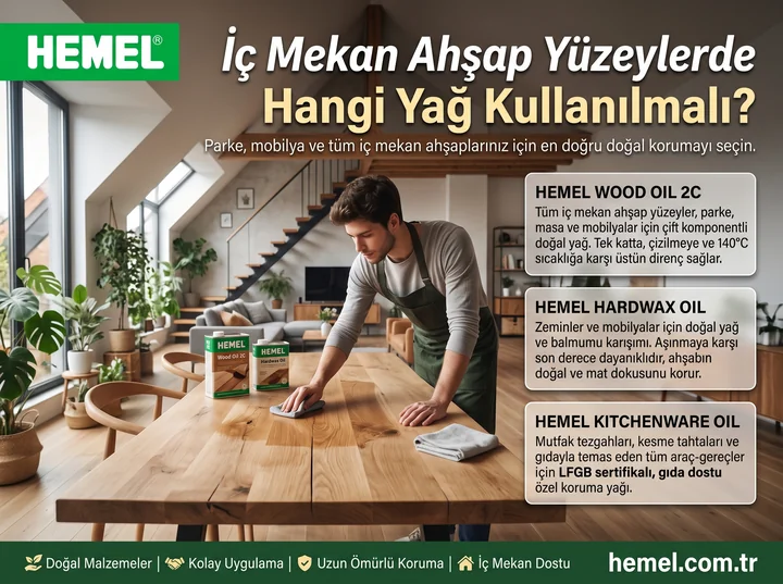 İç Mekan Ahşap Yüzeylerde Hangi Yağ Kullanılmalı?