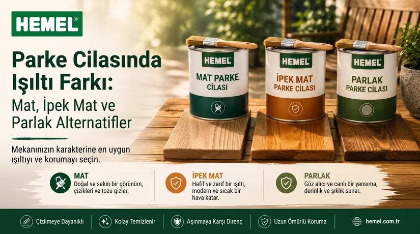Mat, İpek Mat ve Parlak Parke Cilası Arasındaki Farklar