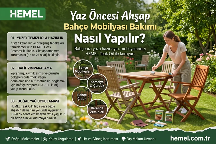 Yaz Öncesi Ahşap Bahçe Mobilyası Bakımı Nasıl Yapılır?